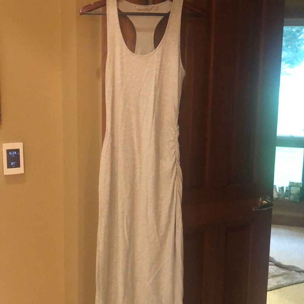 Grey knit maxi dress